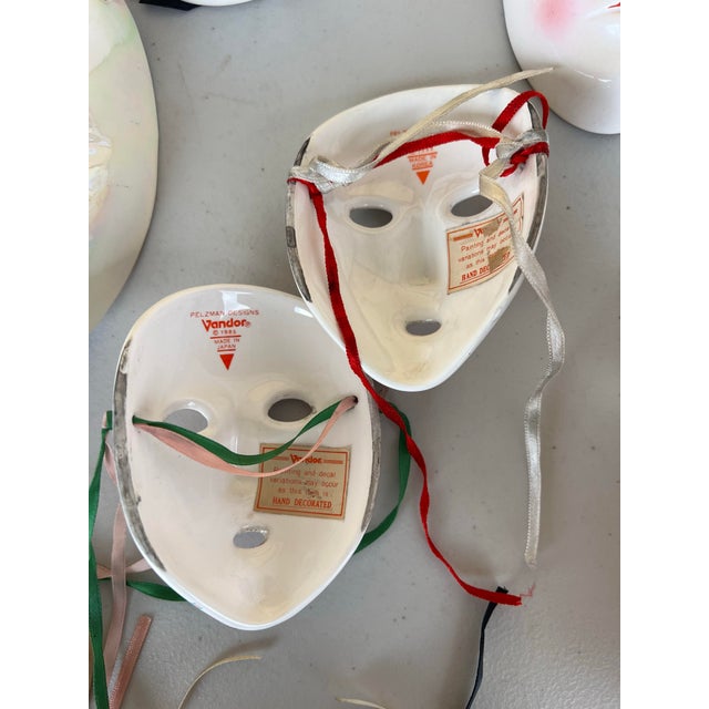 Vintage Mardi Gras Style Face Mask Wall Art Collection of 35 For Sale - Image 10 of 11