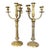 Early 20th Century Brass Pair of Candelabras For Sale