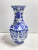 Chinoiserie Large Blue & White Chinoiserie Vase – 14” Porcelain Floral Statement Piece For Sale - Image 3 of 9