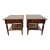 Vintage Ethan Allen Pair of Traditional Style Solid Wood 2 Tier Nightstands Bed Side Tables. For Sale