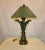 1990s 1990s Tole Plam Leaf Table Lamp with Shade For Sale - Image 5 of 8