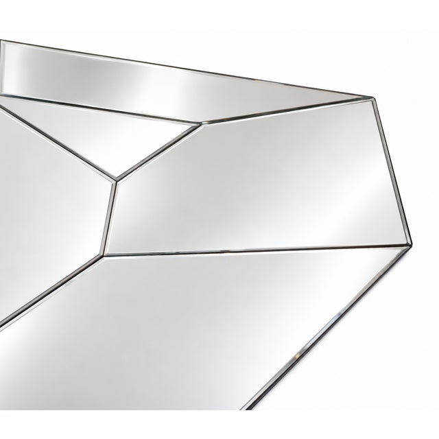Large Italian Asymmetrical Wall Mirror with a Multi-Faceted Geometric Design, 1990s For Sale - Image 6 of 10