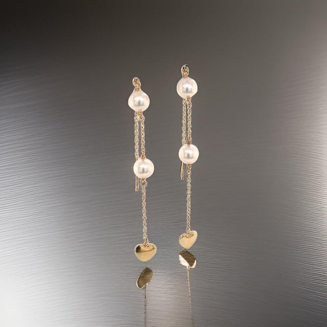 White Akoya Pearl Earrings 14k Yellow Gold Certified For Sale - Image 8 of 16