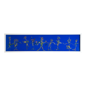 Lassiter 1971 Outsider Painting on Lucite 37 X 10