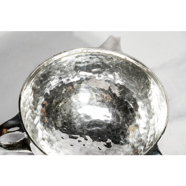Brilliant Antique English Arts & Crafts Hammered Sterling Silver Wallasey Golf Trophy Cup Sports Man Cave Home Decor For Sale - Image 10 of 17