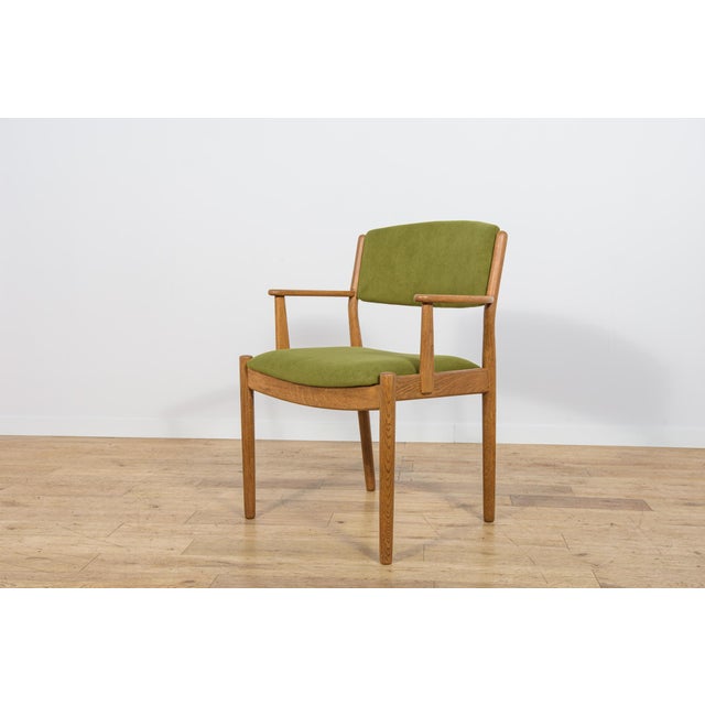 Green Mid-Century Oak Dining Chairs Model J62 by Poul M. Volther for FDB Mobler, Denmark, 1960s, Set of 4 For Sale - Image 8 of 18