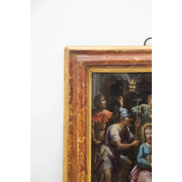 Italian Artist, The Mockery of Christ, Late 1600s, Oil on Copper, Framed For Sale - Image 3 of 11