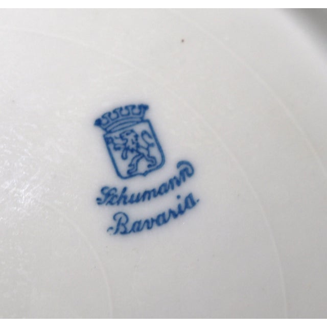 Antique Schumann Bavaria Bronze Mounted Porcelain Reticulated Floral Bowl Dish For Sale - Image 12 of 12