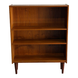 Vintage Danish Teak Bookcase Scandinavian Modern Open Shelf Cabinet