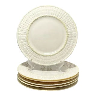 1960s Belleek “Limpet” Set of 6 Porcelain Salad Plates 8” For Sale