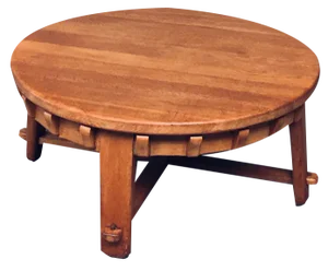 Brutalist Handcrafted Oak Coffee Table, Netherlands, 1950s