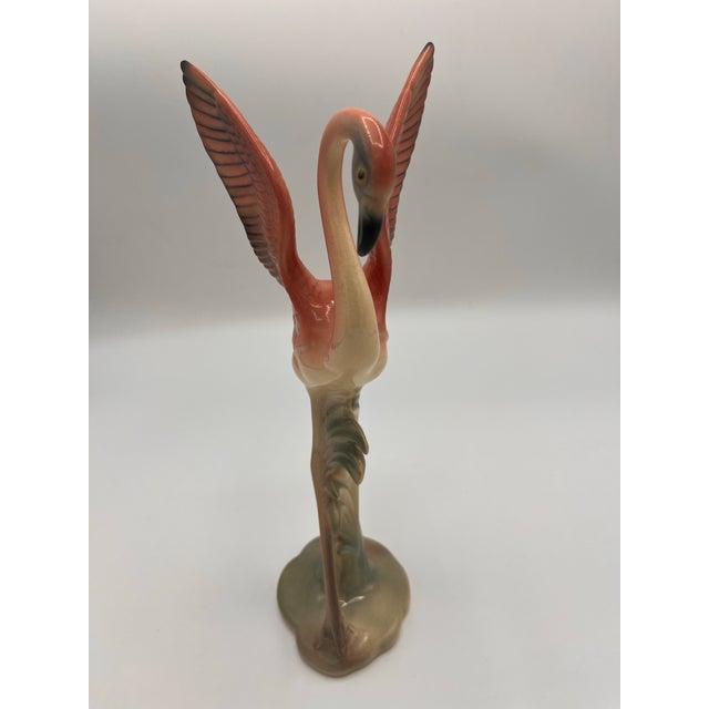 Authentic California Pottery by Brad Keeler Flamingo Figurine For Sale - Image 4 of 6