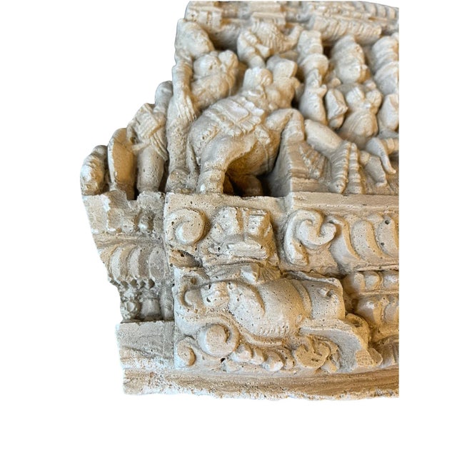 Ceramic Early 20th Century Camboidian Temple Molding Sculptural Wall Art For Sale - Image 7 of 13