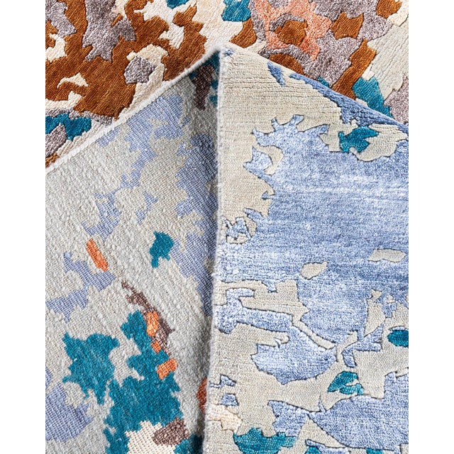 Modern, One-of-a-Kind Hand-Knotted Area Rug - Gray, 8' 3" x 10' 2" For Sale In New York - Image 6 of 8