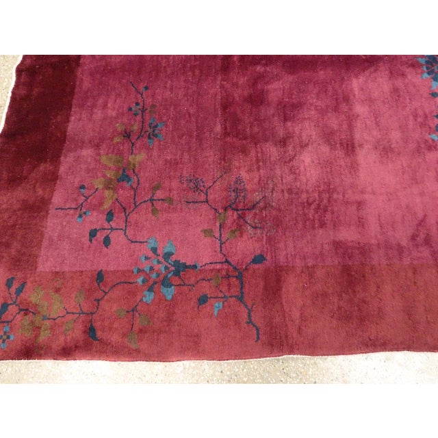 Textile Galerie Shabab Collection Early 20th Century Chinese Art Deco Accent Rug For Sale - Image 7 of 10