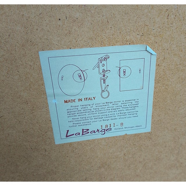 Chinoiserie Vintage La Barge Chinoisserie Mirror in Red With Gold Details For Sale - Image 3 of 3