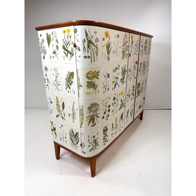 1940's Swedish Cabinet With Nordens Flora Illustrations For Sale - Image 12 of 12