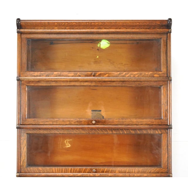 Traditional Antique Five Section Oak Globe Wernicke Barrister Bookcase For Sale - Image 3 of 13
