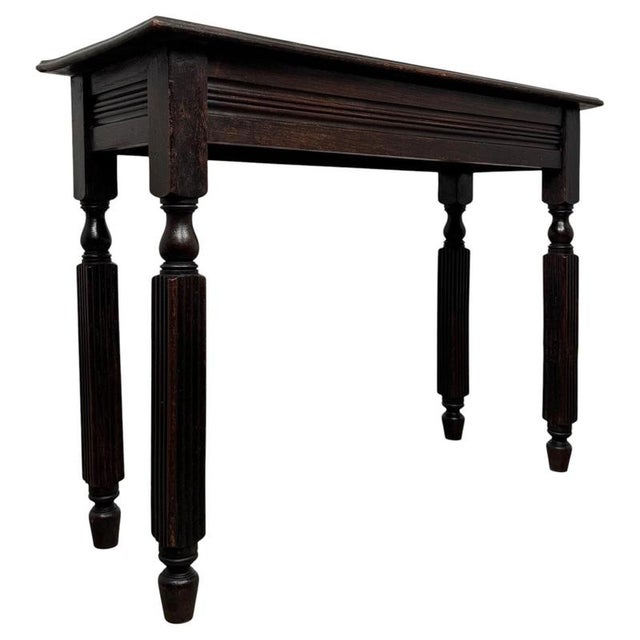 Antique Edwardian Oak Side Table, 1910s For Sale - Image 3 of 10