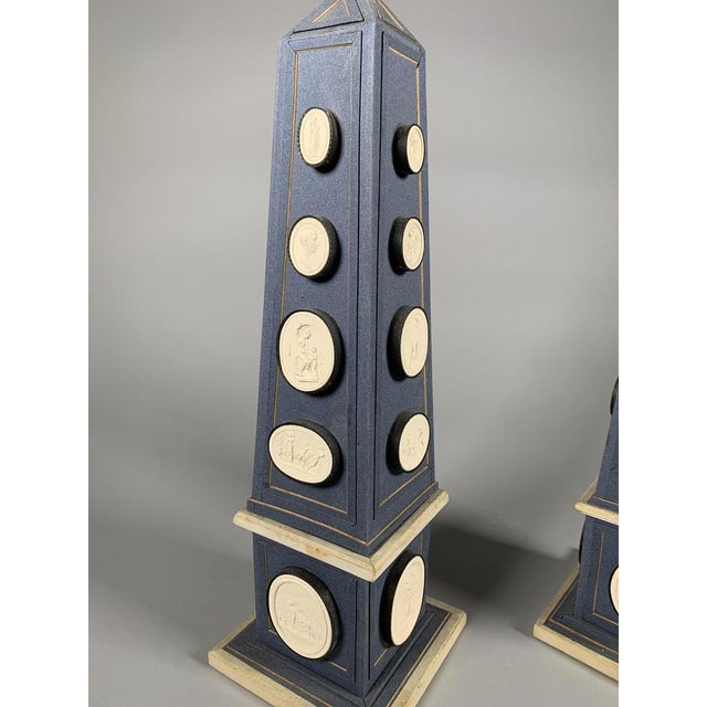 Antique Obelisks with Cameos, 1790 For Sale - Image 11 of 13