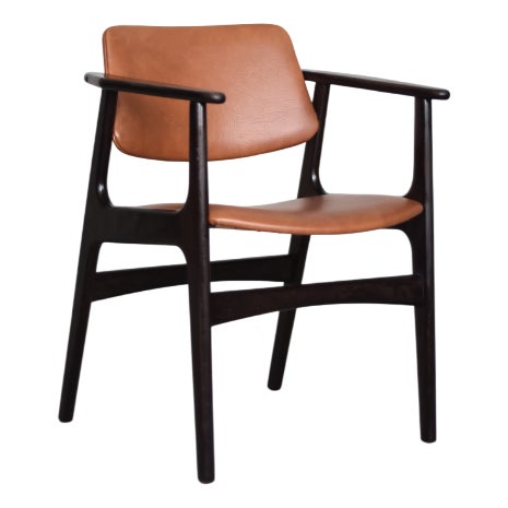 Mid-Century Scandinavian Modern Mahogany Office Chair, 1960s For Sale