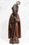 Brown 19th Century Folk Art Statue Sculpture Carved Wood Bishop Santos Style For Sale - Image 8 of 17