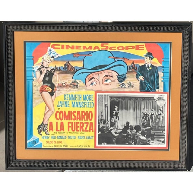 Mexican Movie Poster/Lobby Card, C. 1958, of Comisario a La Fuerza, or "The Sheriff of the Fractured Jaw. Jayne Mansfield For Sale - Image 4 of 4