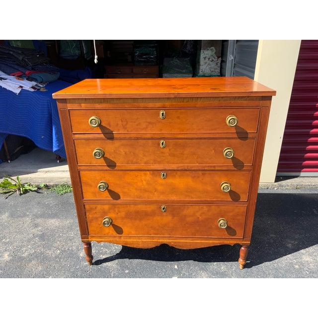 Early 19th Century Sheraton Cherry Chest For Sale - Image 16 of 16