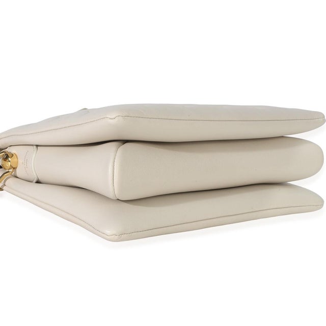 White Monogram Embossed Lambskin Coussin PM For Sale In New York - Image 6 of 9