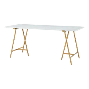 Mid Century Marble Top Writing Table