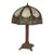 Arts & Crafts Bradley & Hubbard Style 8-Panel Slag Glass Table Lamp C1920 For Sale