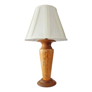 Vintage Wooden Lamp - Hand Turned Wood For Sale