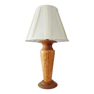 Wooden Table Lamp - Hand Turned Wood For Sale