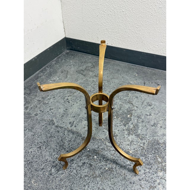 Mid Century Style Shagreen + Brass Side Table For Sale - Image 12 of 12