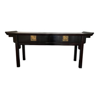1970s Century Furniture Chin Hua Chinoiserie Pagoda Console Table For Sale