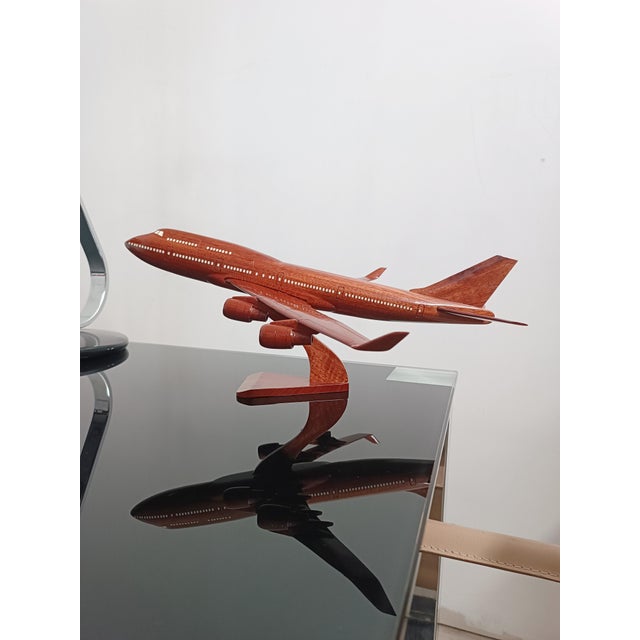 Model of Boeing 747 Figurine in Wood, 2000s For Sale - Image 4 of 8