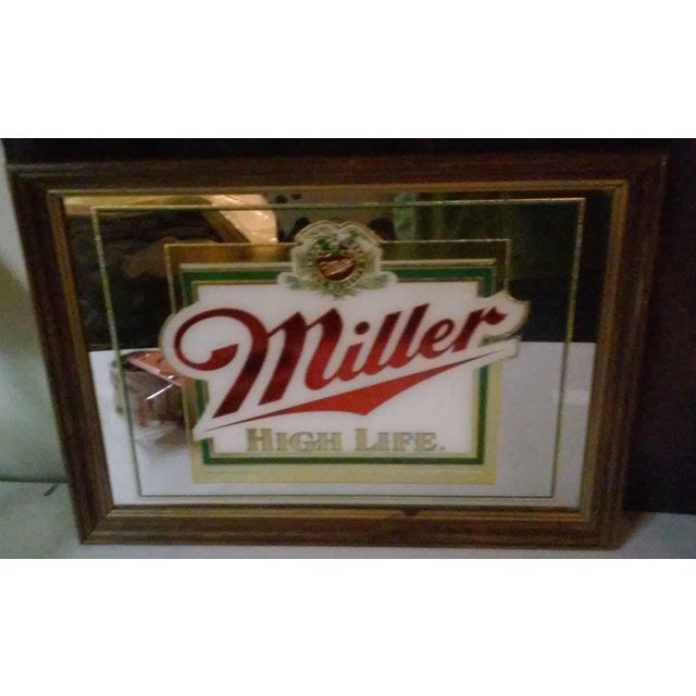 Vintage Framed Miller High Life Mirror | Chairish