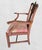 Burnt Umber Vintage Chippendale, Georgin Ribbon-Back Armchair With Upholstered Seat For Sale - Image 8 of 8