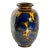 Large Antique Ceramic Vase in Cobalt and Mustard Glaze, Signed by Herman A. Kähler For Sale