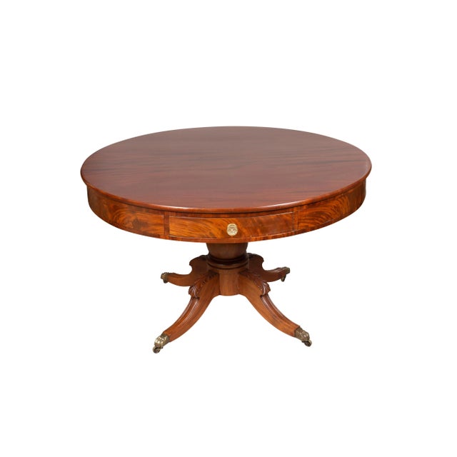 Early 19th Century American Classical Mahogany Drum Table For Sale - Image 5 of 12