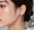 Modern Late 20th Century Pair of 14K White Gold Champagne Diamond O Earrings Estate For Sale - Image 3 of 3