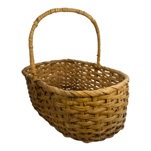 Vintage Oval Split Wood Gathering Basket