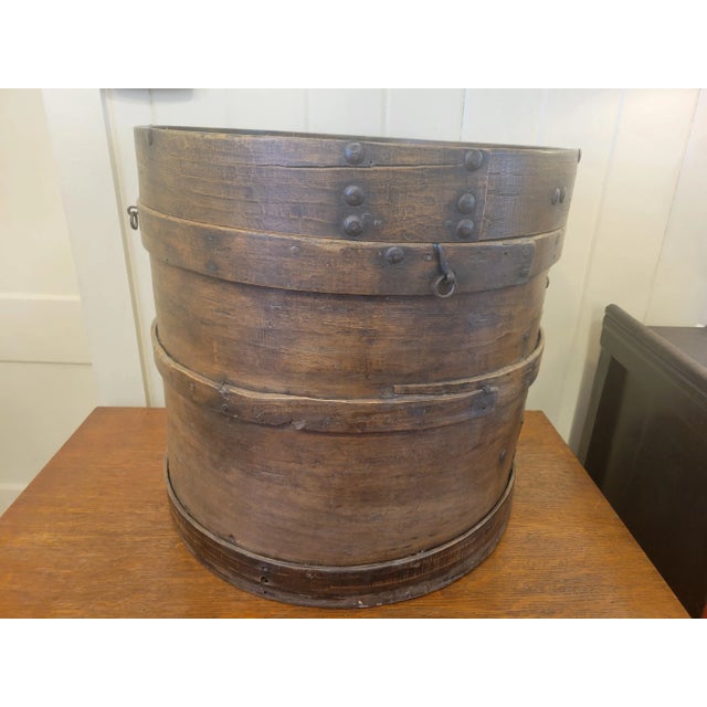 Rustic Antique Round Chinese Bent Wood Food Drum/Side Table For Sale - Image 4 of 9