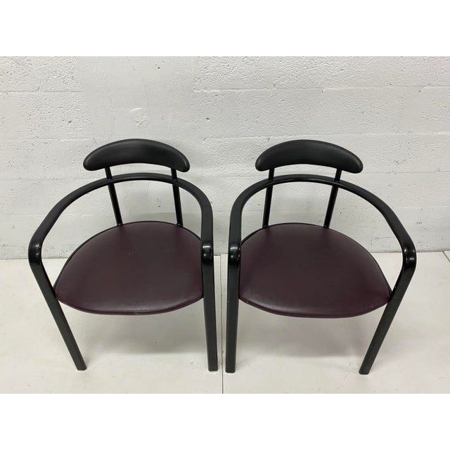 Black Postmodern Dining Chair by Hank Loewenstein 1980s For Sale - Image 8 of 13