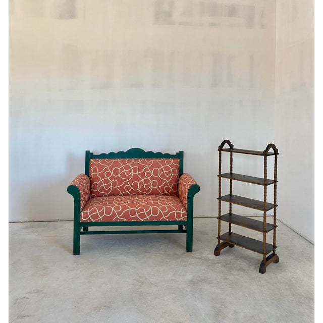 Mid 19th Century Mid 19th Century Folk Art Primitive Spool Shelf For Sale - Image 5 of 18