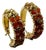 1980s Vintage Boho Chic Baltic Amber & Gold Tone Hoop Pierced Earrings - A Pair For Sale