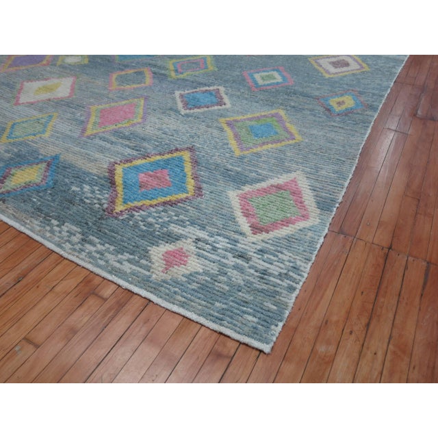 Contemporary Vintage Zabihi Collection Inspired Turkish Tulu Rug - 10' x 14'8" For Sale - Image 3 of 10