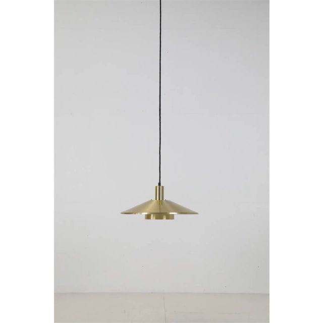 Danish Gold-Colored Hanging Lamp from Vitrika, 1970s For Sale - Image 9 of 16