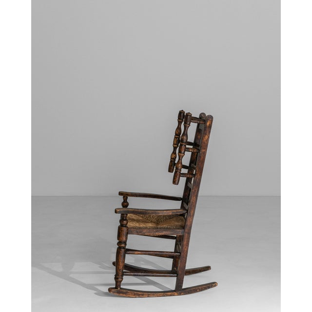 19th Century English Lancashire Ash and Elm Spindle Wingback Chair For Sale - Image 17 of 18