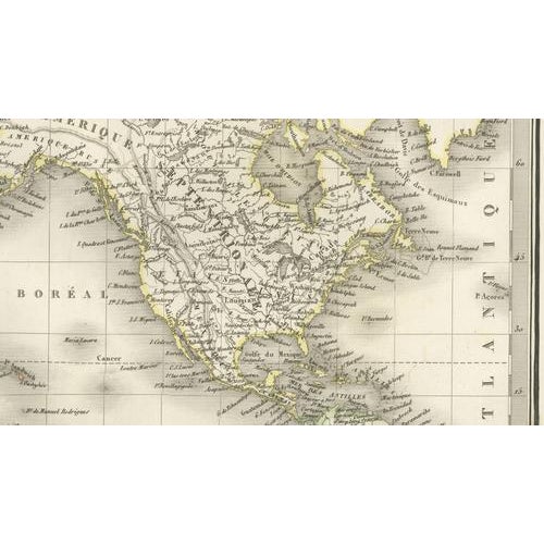 Antique World Map by M. Lapie, Paris, 1838 For Sale - Image 10 of 13